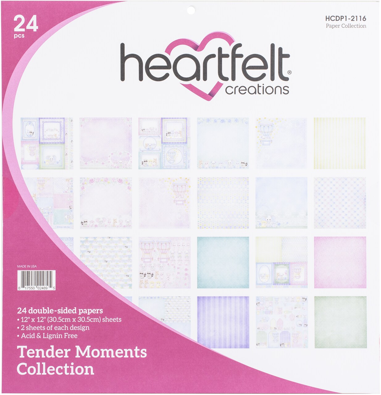 Heartfelt Creations Double-Sided Paper Pad 12"X12" 24/Pkg-Tender Moments